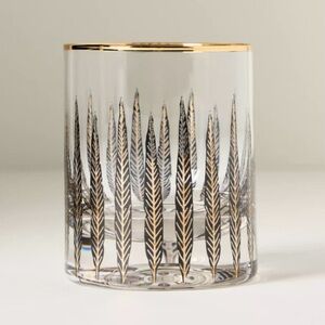 Anthropologie Catherine Martin Midnight Creatures Whiskey Glass - Set of 4. New!